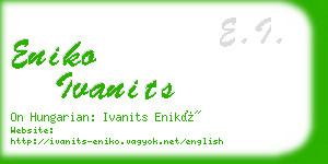 eniko ivanits business card